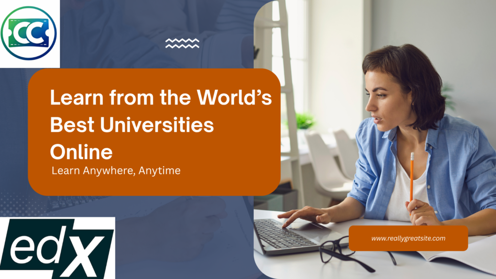 edX online courses 2026 poster featuring AI, data science and business programs from Harvard University and MIT with 30% discount offer