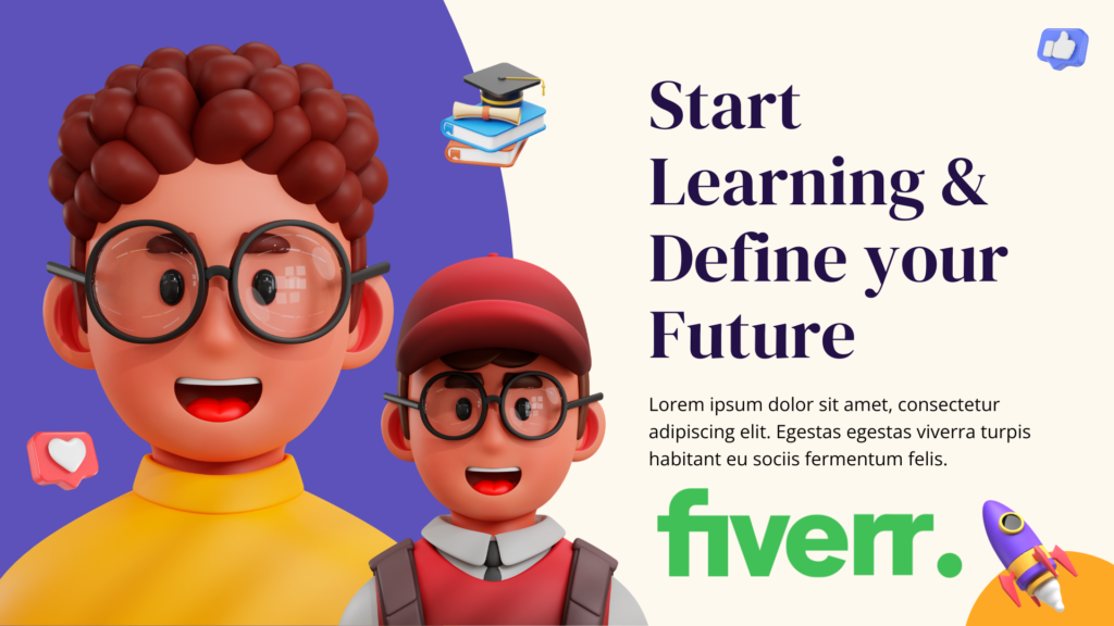 Creative AI education visuals for blog SEO and Fiverr marketing