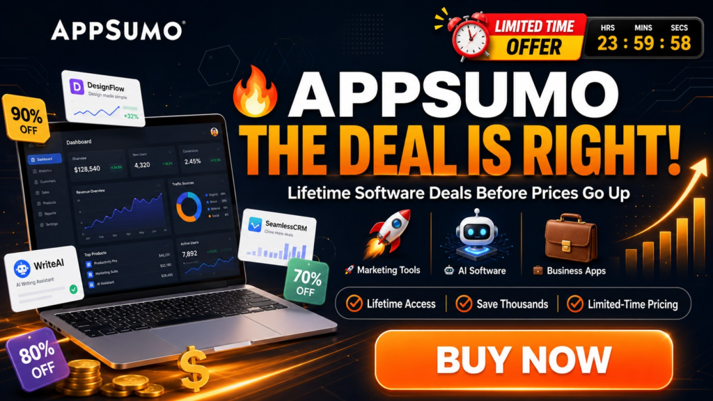 AppSumo The Deal Is Right: Save Thousands on Premium Marketing Software Before Prices Increase